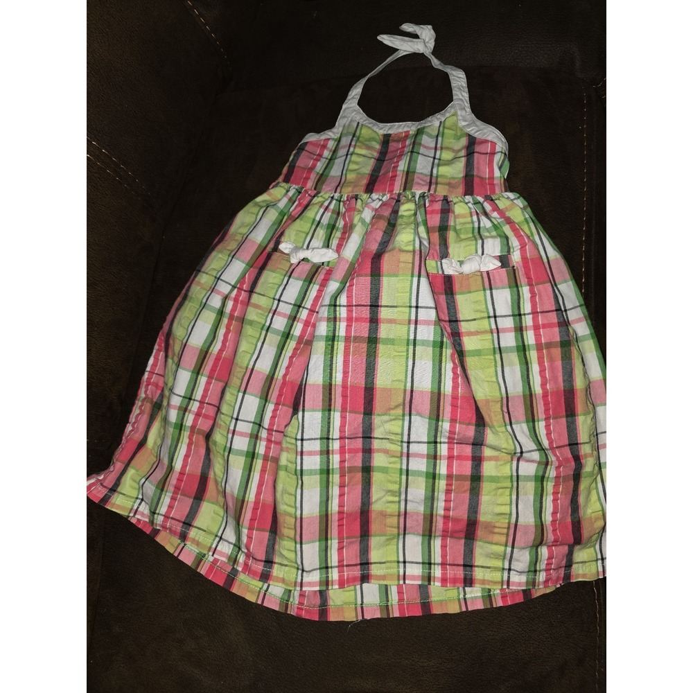 Gymboree palm beach paradise plaid halter dress size 5t